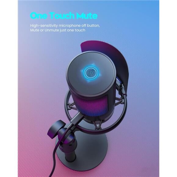 Gaming Microphone, USB PC Mic for Podcasts Videos - Picture 3 of 8